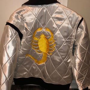 White bomber style jacket